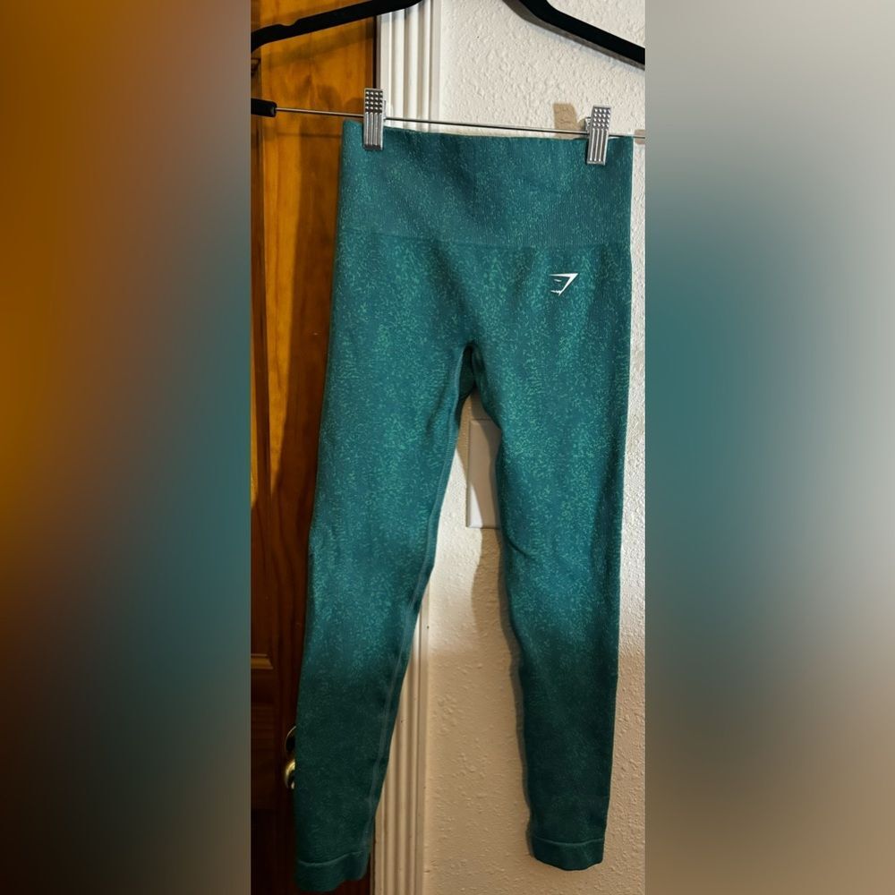 Gymshark Adapt Seamless Green Teel 
Pull-on Leggings Size Womens Small